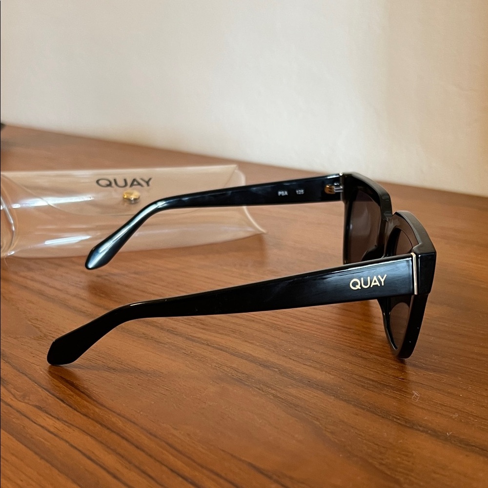 Quay Australia Glossy Black Sunglasses - Picture 5 of 9
